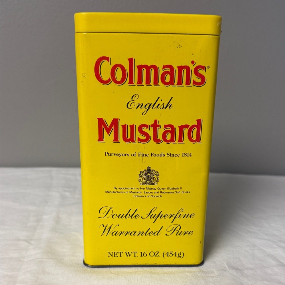 Vintage Colman’s English Mustard Tin — Double Superfine Mustard